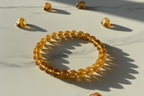 Citrine bracelet on marble surface