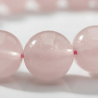 Close-up Detail of Rose Quartz Beads